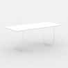 Tavolo pranzo cucina trasparente 140x80cm design moderno minimal Faust Vendita