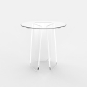 Tavolino da salotto trasparente rotondo 45cm design moderno Bridget Offerta