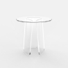 Tavolino da salotto trasparente rotondo 45cm design moderno Bridget Offerta