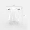 Tavolino da salotto trasparente rotondo 45cm design moderno Bridget Saldi