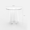 Tavolino da salotto trasparente rotondo 45cm design moderno Bridget Saldi