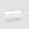 Tavolo pranzo cucina trasparente 140x80cm design moderno minimal Faust Saldi