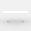 Tavolo pranzo cucina trasparente 140x80cm design moderno minimal Faust Offerta