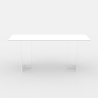 Tavolo pranzo cucina trasparente 140x80cm design moderno minimal Faust Offerta