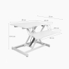 Supporto PC monitor scrivania regolabile in altezza bianco nero Jallo 