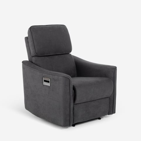 Fauteuil relax inclinable électrique avec chargeur sans fil USB Eleonora Promotion