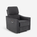 Poltrona relax reclinabile elettrica con caricatore wireless USB Eleonora Promozione