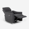 Poltrona relax reclinabile elettrica con caricatore wireless USB Eleonora Offerta