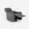 Poltrona relax reclinabile elettrica con caricatore wireless USB Eleonora Scelta
