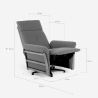 Poltrona relax reclinabile design moderno da salotto ufficio Martina Stock