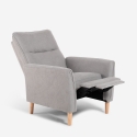 Moderner, manuell verstellbarer Relaxsessel aus Stoff Sabrina Angebot
