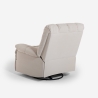 Poltrona relax elettrica reclinabile in tessuto con caricatore USB Michelle Saldi