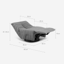 Poltrona elettrica relax design moderno reclinabile con caricatore USB Sara Stock