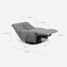 Poltrona elettrica relax design moderno reclinabile con caricatore USB Sara Stock