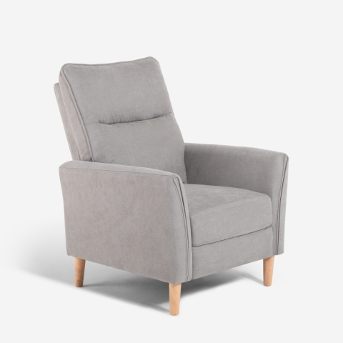 Fauteuil relax inclinable manuel moderne pour le salon en tissu Sabrina Promotion