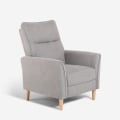 Poltrona relax reclinabile manuale moderna da salotto in tessuto Sabrina Promozione