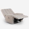 Poltrona relax elettrica reclinabile in tessuto con caricatore USB Michelle Offerta