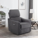 Poltrona relax reclinabile elettrica con caricatore wireless USB Eleonora Vendita