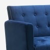 Divano letto moderno clic clac 3 posti in velluto gambe dorate Caullae Caratteristiche