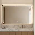 Specchio bagno rettangolare 130x80cm retroilluminato luce LED Morgen XL Offerta