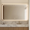 Specchio bagno rettangolare 130x80cm retroilluminato luce LED Morgen XL Offerta