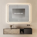 Specchio bagno rettangolare 130x80cm retroilluminato luce LED Morgen XL Sconti