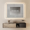 Specchio bagno rettangolare 130x80cm retroilluminato luce LED Morgen XL Sconti