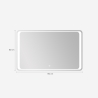 Specchio bagno rettangolare 130x80cm retroilluminato luce LED Morgen XL Stock