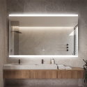 Specchio da bagno rettangolare retroilluminato 130x80cm luce LED Krona XL Promozione