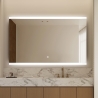 Specchio da bagno rettangolare retroilluminato 130x80cm luce LED Krona XL Saldi
