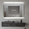 Specchio da bagno rettangolare retroilluminato 130x80cm luce LED Krona XL Sconti