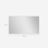 Specchio da bagno rettangolare retroilluminato 130x80cm luce LED Krona XL Stock