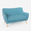 Divano 2 posti in tessuto design moderno stile scandinavo Irvine Saldi