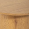Tavolino in legno basso rotondo 80cm da caffè salotto soggiorno Nauru Offerta