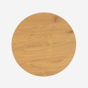 Couchtisch 80cm niedrig rund aus Holz für Wohnzimmer Nauru Sales