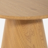 Tavolino basso rotondo da salotto 60cm da caffè in legno Falkland Offerta