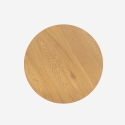 Tavolino basso rotondo da salotto 60cm da caffè in legno Falkland Saldi