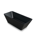 Vasca da bagno nera design freestanding 170x75cm scanalata Arkoi Dark Vendita