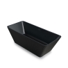 Vasca da bagno nera design freestanding 170x75cm scanalata Arkoi Dark Vendita