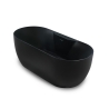 Vasca da bagno nera opaco freestanding ovale 170x75cm Heraklia Dark Vendita