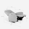 Poltrona relax elettrica reclinabile design moderno con USB Jennifer Stock