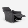 Poltrona relax elettrica ergonomica reclinabile in tessuto con USB Chiara Offerta