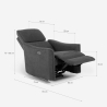 Poltrona relax elettrica ergonomica reclinabile in tessuto con USB Chiara Scelta