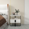 Comodino camera da letto con ricarica wireless luce LED e cassetto Klaas Vendita