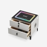 Comodino camera da letto con ricarica wireless USB 2 cassetti bluetooth Luk Offerta