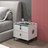 Comodino camera da letto con ricarica wireless USB 2 cassetti bluetooth Luk Sconti