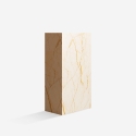 Tavolino da salotto design contemporaneo effetto marmo 90x50x28cm Mahner Offerta