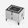 Comodino camera da letto con ricarica wireless USB 2 cassetti bluetooth Luk Catalogo