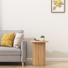 Tavolino da caffè salotto rotondo 45x55cm in legno scanalato nero Quid Offerta