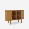 Credenza vintage con 2 ante scorrevoli in legno 120cm per soggiorno Ambis Sconti
